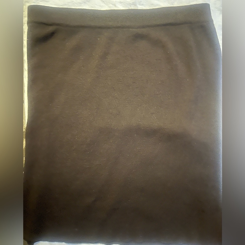 Eileen Fisher Classic Aline Knit Skirt in Espresso Brown